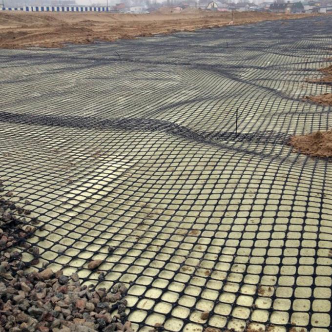 مقاومت کششی بالا PP PET Bi-Axial Geogrid برای پایه های جاده 5