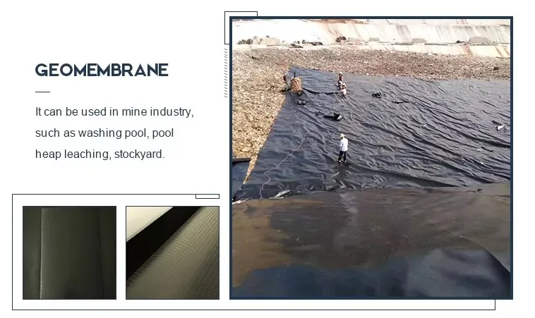 1.0mm 1.5mm 100% مواد نوجوانی ASTM ضد نفوذ ضد آب غیر قابل نفوذ بافت صاف LDPE LLDPE HDPE Geomembrane پوشک استخر برای پوشک معدن زباله 2
