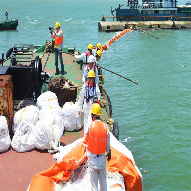 پرده خاكی PVC شناور پرده خاكی محاصره بوم دوستانه زیست محیطی روغن ریختن بوم شناور پرده خاكی برای محیط های آبی 1