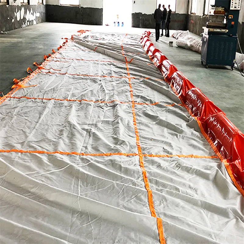 پرده خاكی PVC شناور پرده خاكی محاصره بوم دوستانه زیست محیطی روغن ریختن بوم شناور پرده خاكی برای محیط های آبی 5