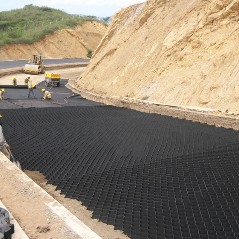 ضد خوردگی 50 میلی متر Hdpe ژئوسل برای تقویت خاک شیب تپه جاده