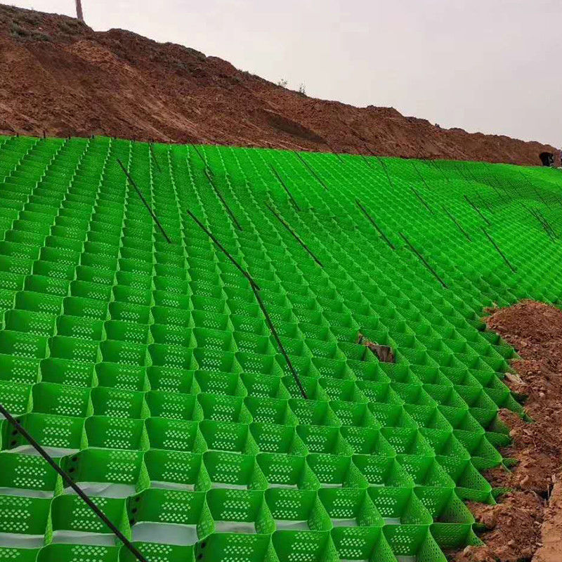 ضد خوردگی 50 میلی متر Hdpe ژئوسل برای تقویت خاک شیب تپه جاده