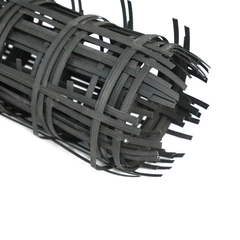 80kn فولاد پلاستیکی Geogrid با مقاومت اسید و قلی برای حفاظت از شیب زیر طبقه