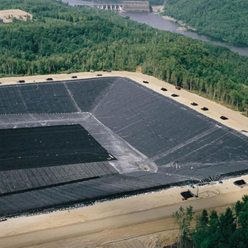 0.3mm/0.5mm/0.75mm/1mm/1.5mm/2mm ورق پلاستیکی غشا سیاه HDPE LDPE LLDPE ورژن Geomembrane Liner برای کباب ماهی F