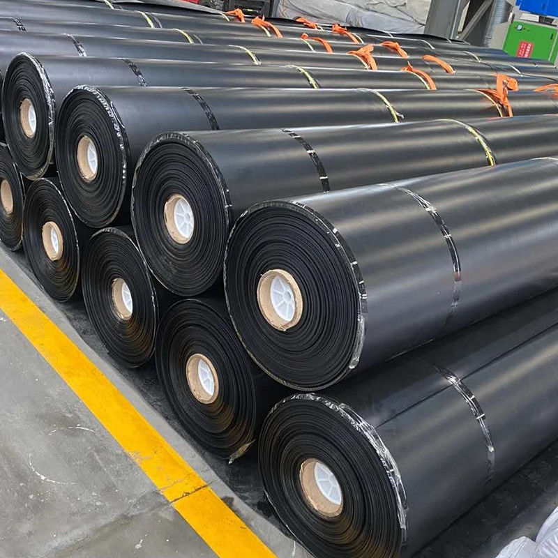 0.3mm/0.5mm/0.75mm/1mm/1.5mm/2mm ورق پلاستیکی غشا سیاه HDPE LDPE LLDPE ورژن Geomembrane Liner برای کباب ماهی F