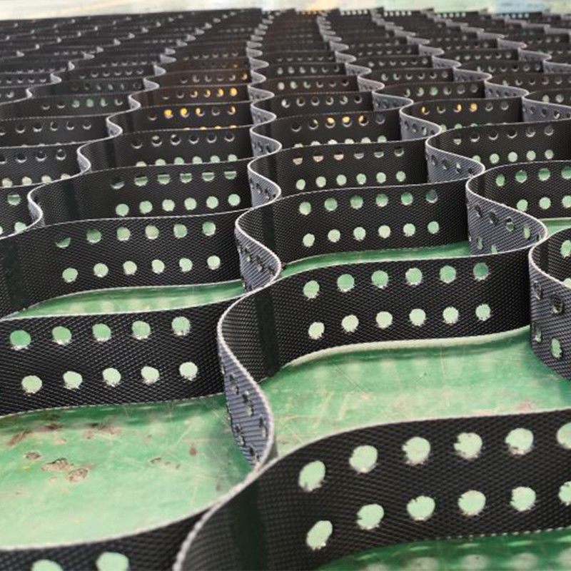 HDPE شبکه خاکستری مواد سیستم راهروی ساختاری Geocell برای تقویت جاده ها سبد چمن شبکه