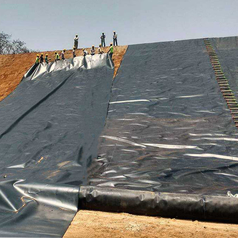 0.75mm 1mm ضد سیلاب ضد نشت صاف HDPE Geomembrane Liner برای دفع تخلیه
