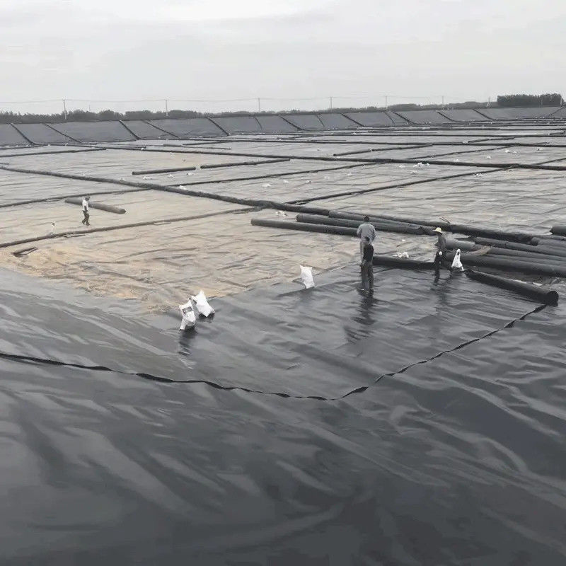 پوشش ژئوممبران سیاه HDPE با کیفیت بالا برای حوضچه های پرورش ماهی، حوضچه های آبداری، مخازن ذخیره آب و ضد آب سد