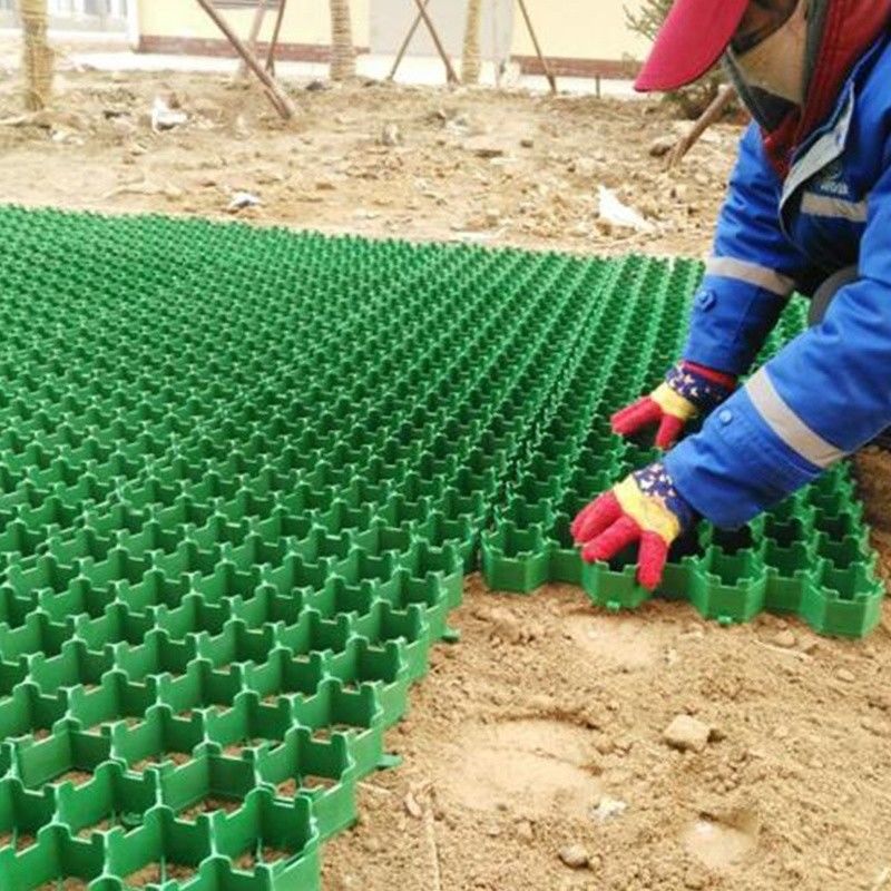 تولید کننده شبکه علف های HDPE شبکه علف های پلاستیکی خاکستر سنگ شکن شبکه علف های علف برای راهروی و پارکینگ رنگ سبز سیاه