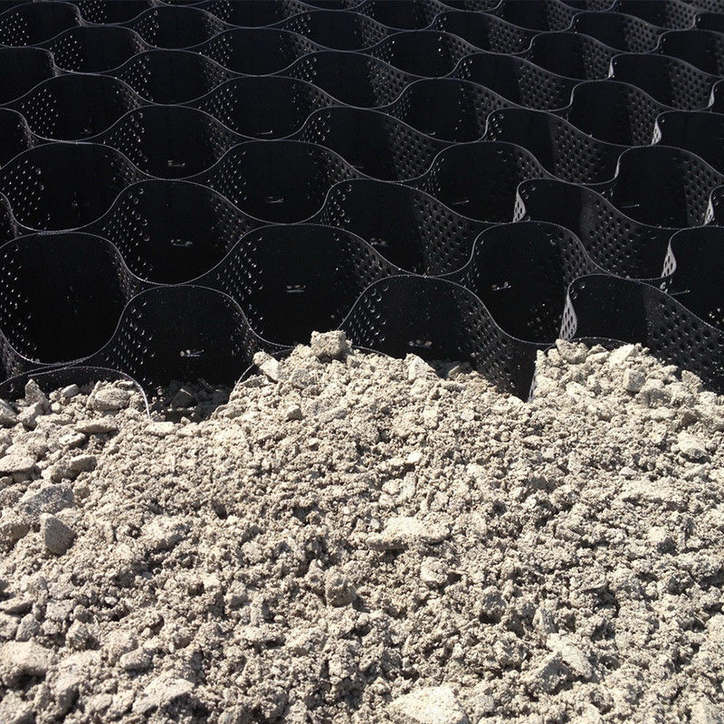 ژئوسل HDPE پلاستیکی شبکه صاف سیاه ژئوسل HDPE برای تقویت زیرزمین نرم قیمت پایین استیبلایزر خاردار ژئوسل در ساخت جاده