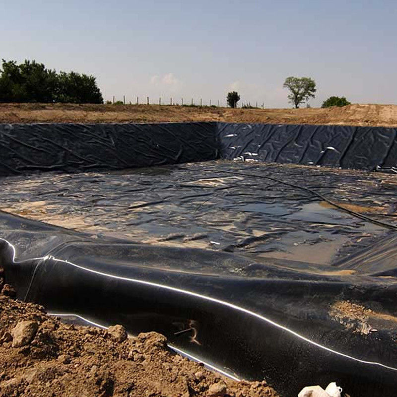 پوشش ژئوممبران HDPE مقاوم در برابر اشعه UV برای آبداری کشاورزی سد زباله زراعت پرورش ماهی زیست هضم کننده معدن