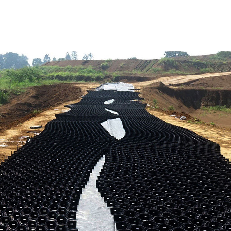 زمین شبکه پلی اتیلن Honeycomb Geocells قیمت پلاستیک HDPE چمن گذرا Pavers سنگ شکن شبکه سنگ شکن HDPE Geocell برای راهروی