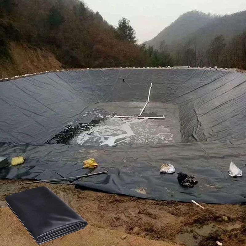 سبک صنعتی 1mm Geomembrane Pond Liner HDPE Liner پلاستیکی Geomembrane Pond Liner برای استخر ماهی ساخته شده از PVC LDPE LLDPE PP مواد برای دفن زباله