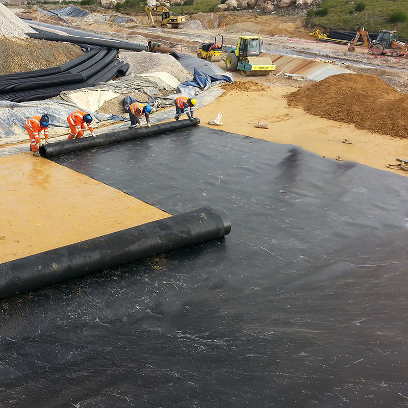 0.75-2.5mm HDPE ژئوممبرن لاینر استخر برای دفن ماهی کباب استخر سد دفن استخر لاینر معادن