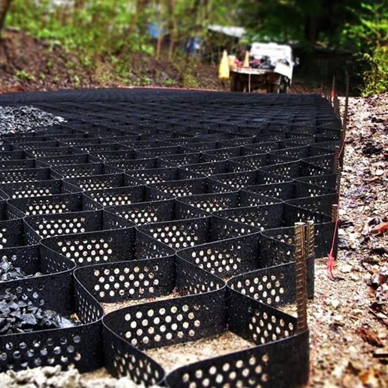ساختاری با سوراخ های HDPE Geocell سیستم محاصره سلول بالا Honeycomb HDPE Geocell برای حفاظت از دامنه جاده پایه پارکینگ پارکینگ دیوار نگهدارنده