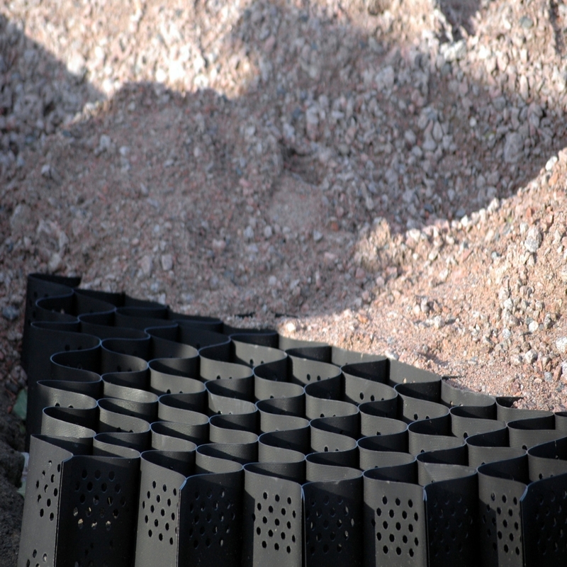 ساختاری با سوراخ های HDPE Geocell سیستم محاصره سلول بالا Honeycomb HDPE Geocell برای حفاظت از دامنه جاده پایه پارکینگ پارکینگ دیوار نگهدارنده