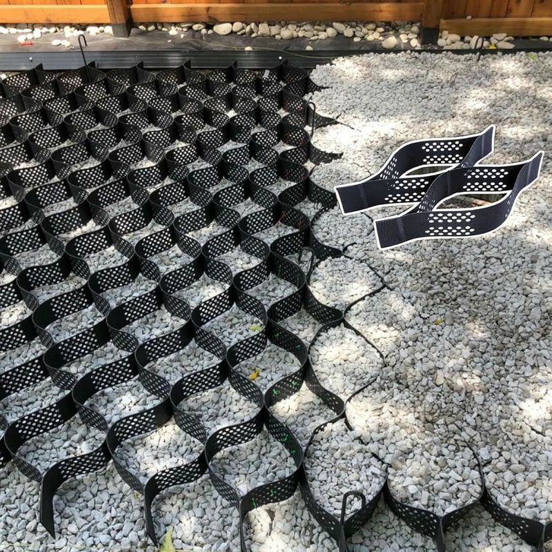 HDPE پلاستیک ژئوسل شبکه صاف شده ژئوسل HDPE برای تقویت زیرزمین نرم هزینه پایین استیبالیزر خاردار ژئوسل در ساخت جاده