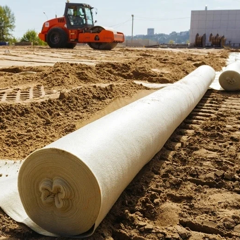 پارچه های غیر بافته PET/PP Geotextile برای مخازن دریاچه های مصنوعی حوضچه های زباله آبهای دفن زباله فیلتراسیون عایق بندی