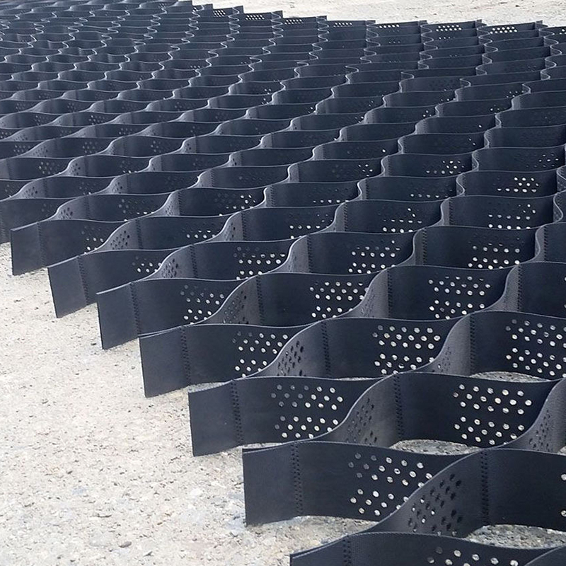 شبکه ژئوسل پلاستیکی HDPE با بافت و سوراخ‌دار برای تثبیت مسیرهای ورودی، تقویت پایه جاده، پارکینگ و حفاظت از شیب