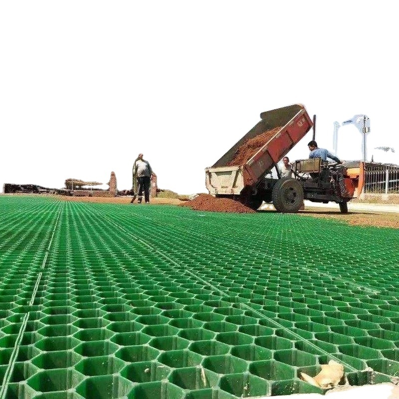 شبکه سنگ شکن علف های HDPE سنگین برای تقویت زمین نفوذ پذیر، جاده ها، پارکینگ ها، منظره سازی و ثبات چمن