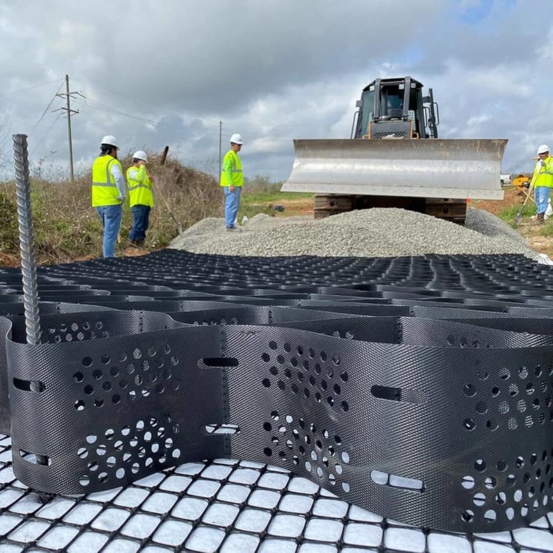 ژئوسل های HDPE با دوام، ژئوسل HDPE با سطح صاف برای جاده ها، کنترل فرسایش برای شیب ها، پشتیبانی از دیوار حائل