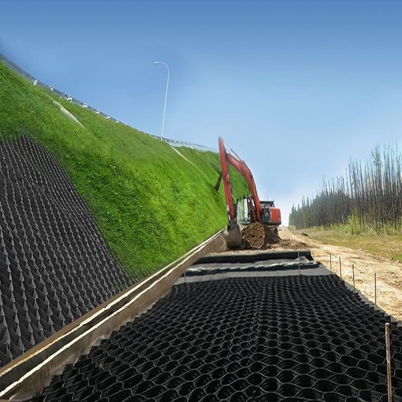 ژئوسل های HDPE با دوام، ژئوسل HDPE با سطح صاف برای جاده ها، کنترل فرسایش برای شیب ها، پشتیبانی از دیوار حائل