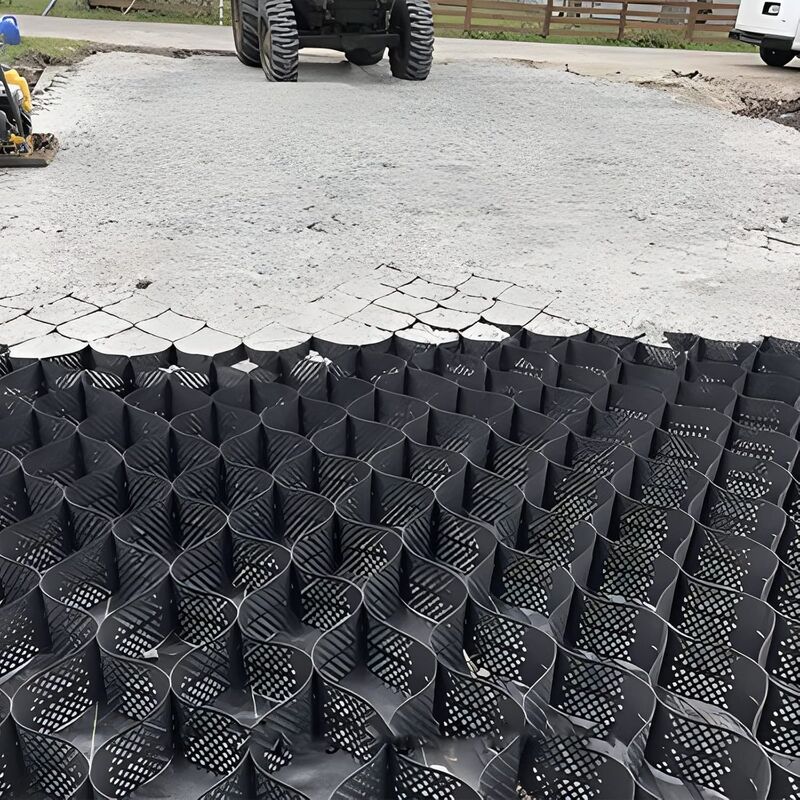 ژئوسل HDPE پلاستیکی برای جاده‌های شنی، کنترل خاک ژئوسل HDPE در جاده برای تقویت جاده، حفاظت از شیب، کنترل فرسایش، جاده شنی، بزرگراه
